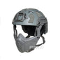 FMA Tactical Helmet with Half Face Mask SF Style Helmet with NVG Shroud Military Helmet & Mask Set Outdoor Gear 1365A