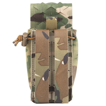 IDOGEAR Tactical Mulfunctional SPUD Pouch Universal Radio Pouch Storage Pouch Laser Cut Lightweight Adjustable Camo Military Wargame Outdoor MG-75