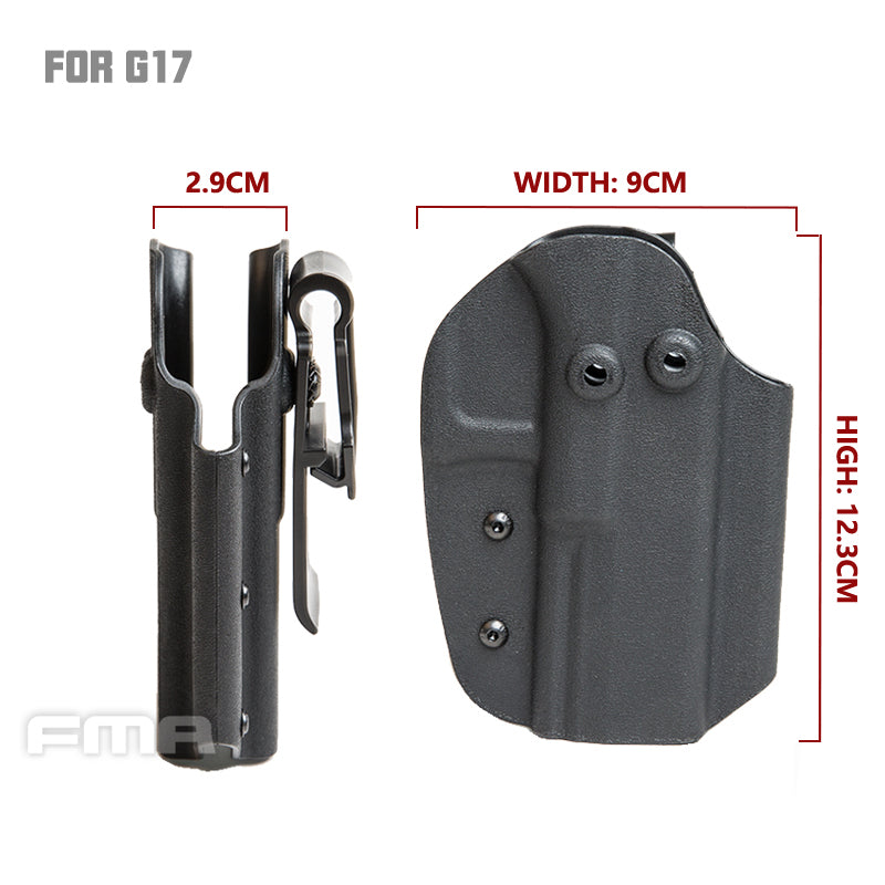 FMA Tactical Holster For G17 Belt Clip System Mount G17 Holder military army wargame Paintball holster GEAR Style B