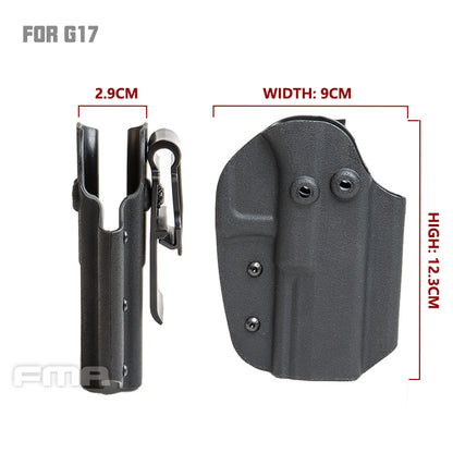 FMA Tactical Holster For G17 Belt Clip System Mount G17 Holder military army wargame Paintball holster GEAR Style B