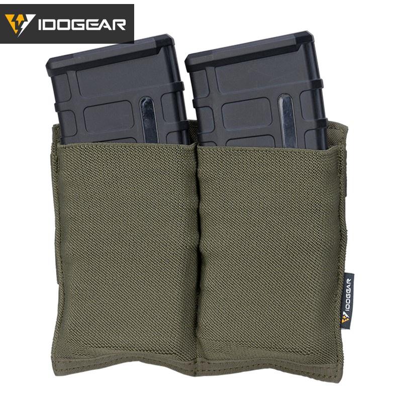 IDOGEAR Tactical Mag Pouch 556 Fast Draw MOLLE Pouch Double Open Top Elasticity Cloth 3554
