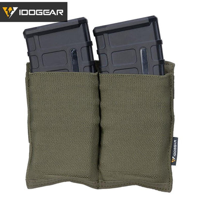 IDOGEAR Tactical Mag Pouch 556 Fast Draw MOLLE Pouch Double Open Top Elasticity Cloth 3554