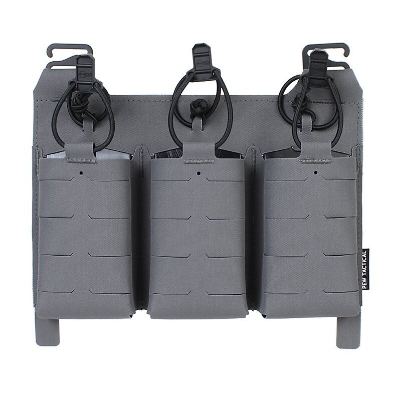 IDOGEAR PEW Tactical Triple 556 Magazine Pouch FERRO STYLE KTAR Front Flap FCPC Front Magazine Pouch Laser Cut MOLLE Military Mag Carrier VT13