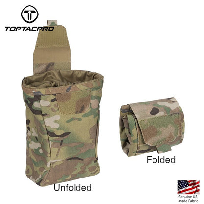 TOPTACPRO Tactical Drop Pouch Dump Pouch MOLLE Foldable Recycling Bag Military Multi-function Tool Pouch 8520
