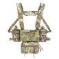 IDOGEAR PEW Tactical MK3/MK4 Chest Rig D3 500D Original Matte Cordura Fabric MK4 Full Set Chest Rig with Radio Pouch with Drop Pouch IDOGEAR & PEW Tactical Chest Rig VT01