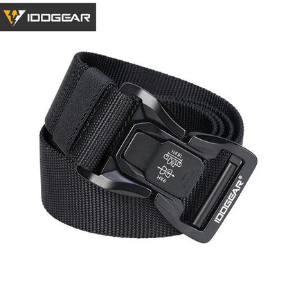 IDOGEAR Tactical Combat Belt Metal Buckle qucik release belt hook & loop Duty Mens Belt High Quality Nylon Belts 3427
