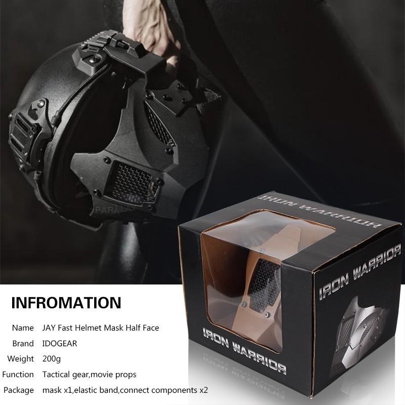 IDOGEAR Tactical JAY Fast Half Face Mask Breathable Mesh Modular Design for Fast Helmet 3603