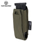TOPTACPRO Tactical Single Magazine Pouch for 9mm Mag MOLLE SMG Mag Holder Laser Cut Quick Release Military Training Camo Mag Pouch 8501