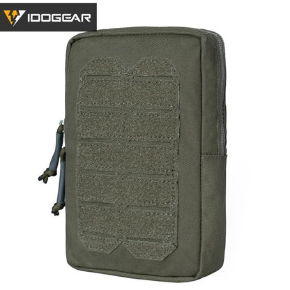 IDOGEAR Tactical Utility Pouch Laser Cut MOLLE EDC Multifunction Sundries Recycling Bag Micro Med Kit Military Camouflage Vest Molle Pouch 3578
