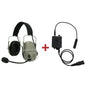 FMA & FCS AMP Tactical Headset With Communication Function Professional Noise Reduction V60 PTT Upgraded Military Wargame Noise Reduction Headset 1372