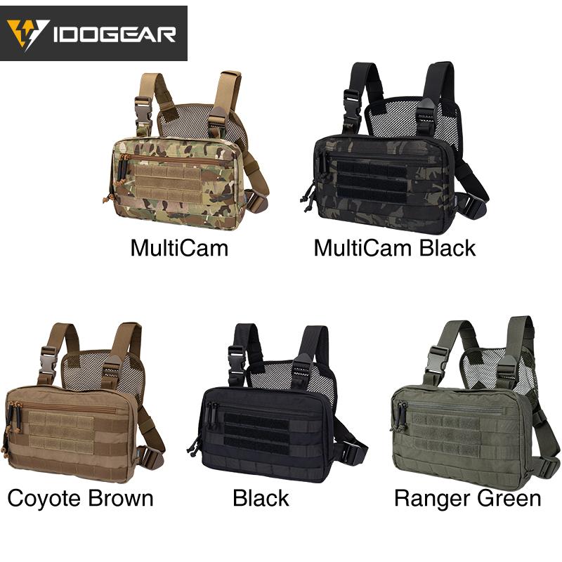 IDOGEAR Tatcical Chest Recon Bag MOLLE Military Chest Rig Shoulder Bag Tactical Wargame Multi-Purpose Combat EDC Pouch 3537