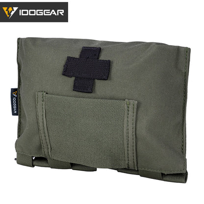 IDOGEAR 2 Inches Tactical Belt Laser Quick Release Metal Buckle Belt Set Outer Belt + Inner Belt with 4 Pouches Soft Shell 9mm 556 Magazine Pouch , Dump Pouch , Medical Pouch