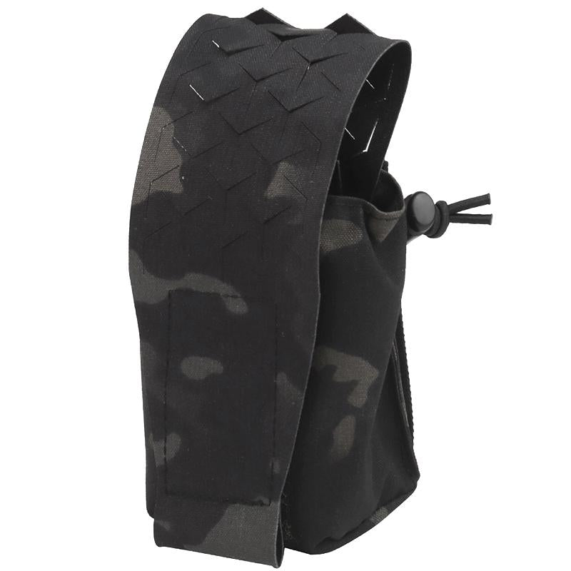IDOGEAR Tactical Mulfunctional SPUD Pouch Universal Radio Pouch Storage Pouch Laser Cut Lightweight Adjustable Camo Military Wargame Outdoor MG-75