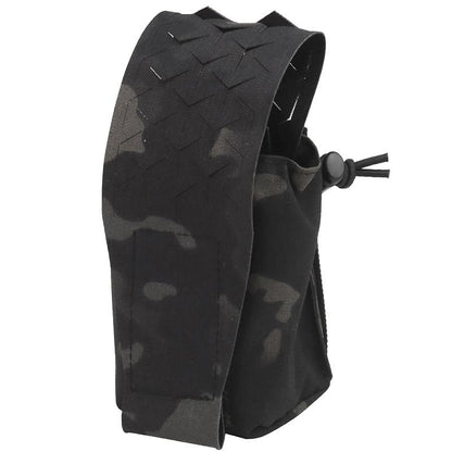IDOGEAR Tactical Mulfunctional SPUD Pouch Universal Radio Pouch Storage Pouch Laser Cut Lightweight Adjustable Camo Military Wargame Outdoor MG-75