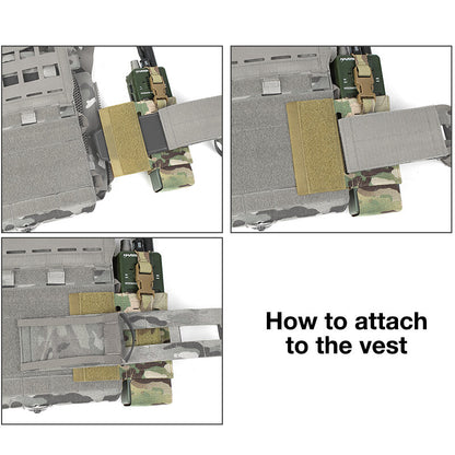 IDOGEAR PEW Tactical Radio Pouch for PRC 152 148 MPU5 CP Style Airlite Configurable Radio Pouch for SPC Vest P044