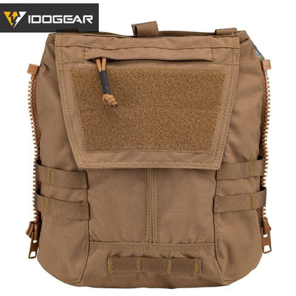 IDOGEAR Tactical Zip on Panel Pouch Military Molle Backpack Plate Carrier Bag For CPC AVS JPC2.0 NCPC Vest 3531
