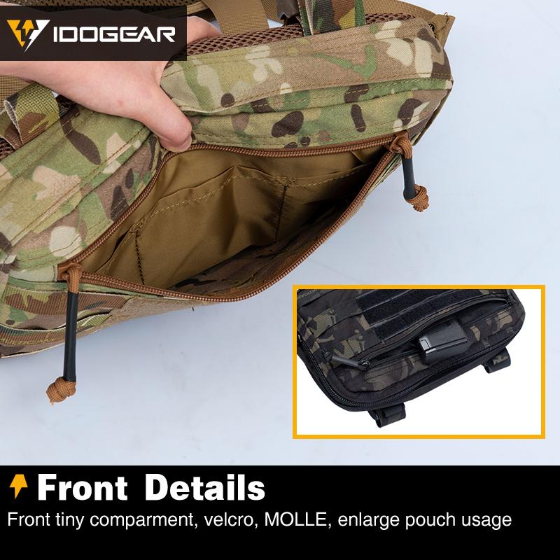 IDOGEAR Tatcical Chest Recon Bag MOLLE Military Chest Rig Shoulder Bag Tactical Wargame Multi-Purpose Combat EDC Pouch 3537