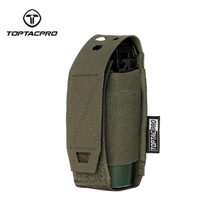 TOPTACPRO Tactical Flashbang Pouch 9mm Magazine Pouch MOLLE Laser Cut Quick Release Military Army Camo Tactical Flashbang Pouch 8502