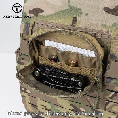 TOPTACPRO Tactical Admin Pouch MOLLE EDC Bag Utility Pouch 500D Cordura Nylon 8510