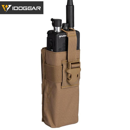 IDOGEAR Tactical Radio Pouch For RRV Vest Walkie Talkie MOLLE MBITR TRI PRC-148 152 3552 Multicam