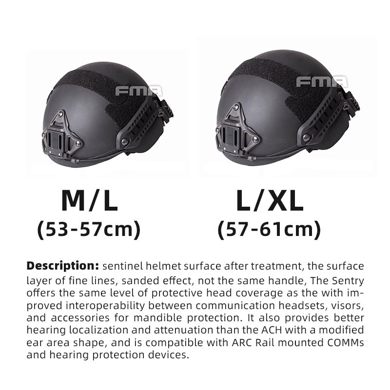 FMA Tactical Sentry Helmet (XP) With Rail TB1080