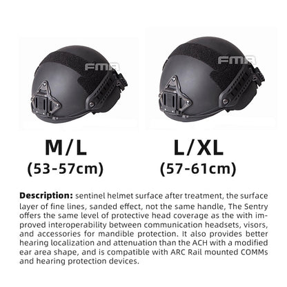 FMA Tactical Sentry Helmet (XP) With Rail TB1080