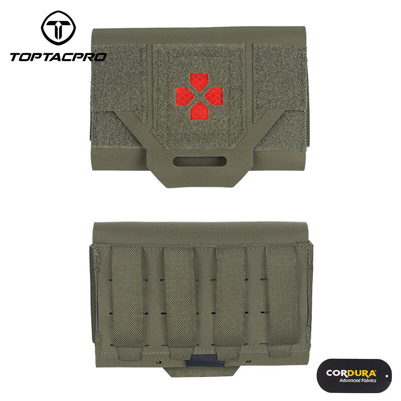 TOPTACPRO Tactical Medical Pouch First Aid Kit EMT IFAK Pouch Laser Cut Molle Micro Medical Pouch Blow-Out Pouch Survival Kit Magazine Holder Carrier EMT EDC Pouch Emergency Bag Army Military Camouflage Waist Pack 8508