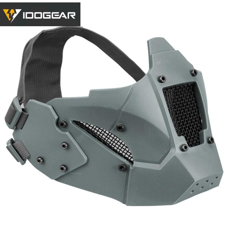 IDOGEAR Tactical JAY Fast Half Face Mask Breathable Mesh Modular Design for Fast Helmet 3603