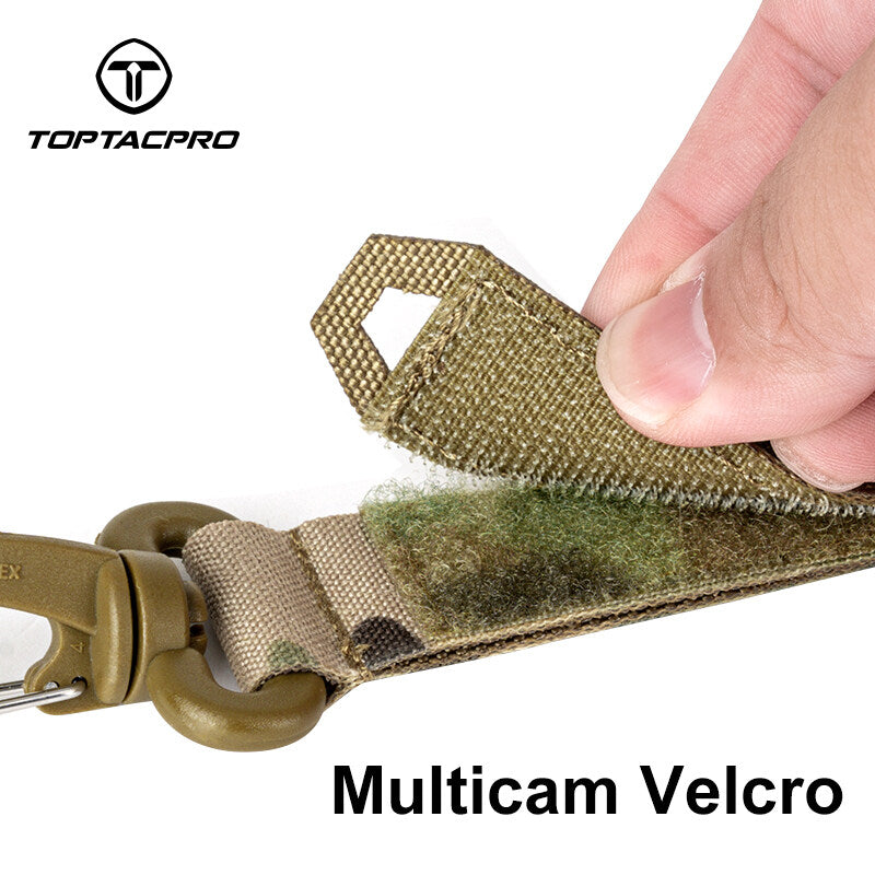 TOPTACPRO Tactical Wiregate Carabiner Snap Clip Hook Keychain UTX Buckle Quick Release Multi-function Gloves Hooks 2PCS/Set 8903
