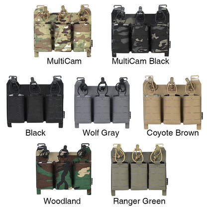 IDOGEAR PEW Tactical Triple 556 Magazine Pouch FERRO STYLE KTAR Front Flap FCPC Front Magazine Pouch Laser Cut MOLLE Military Mag Carrier VT13
