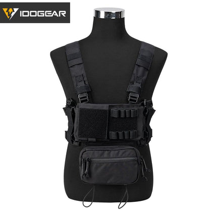 IDOGEAR Tactical Chest Rig Modular Lightweight Chest Rig MK3 Full Set Military w/ 5.56 Mag Pouch Pantiball Hiking Camping Outdoor Gear