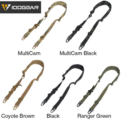 IDOGEAR Tactical Slings 2 Point Safety Sling Quick Adjust Padded Buckle Military Combat 2 Point Shoulder Strap Camera Slings Adjustable 3428