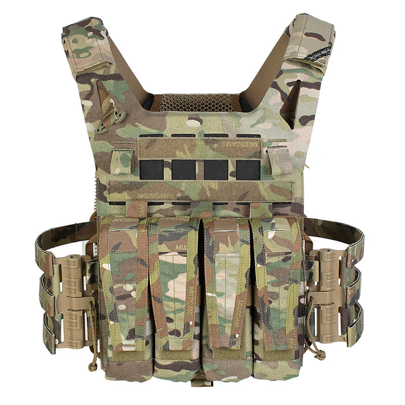 IDOGEAR PEW Tactical Quadruple Magazine Panle Pouch SMG Magazine Pouch Carrier for AVS Vest Detachable Flap SMG 9MM .45 Mag Pouch P046