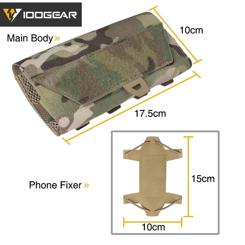 IDOGEAR Tactical Phone Pouch Universal Mobile Holder MOLLE Waist Phone Pouch Quick Release 3582