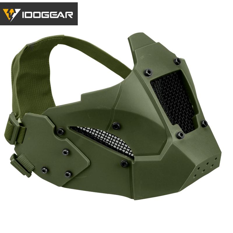 IDOGEAR Tactical JAY Fast Half Face Mask Breathable Mesh Modular Design for Fast Helmet 3603