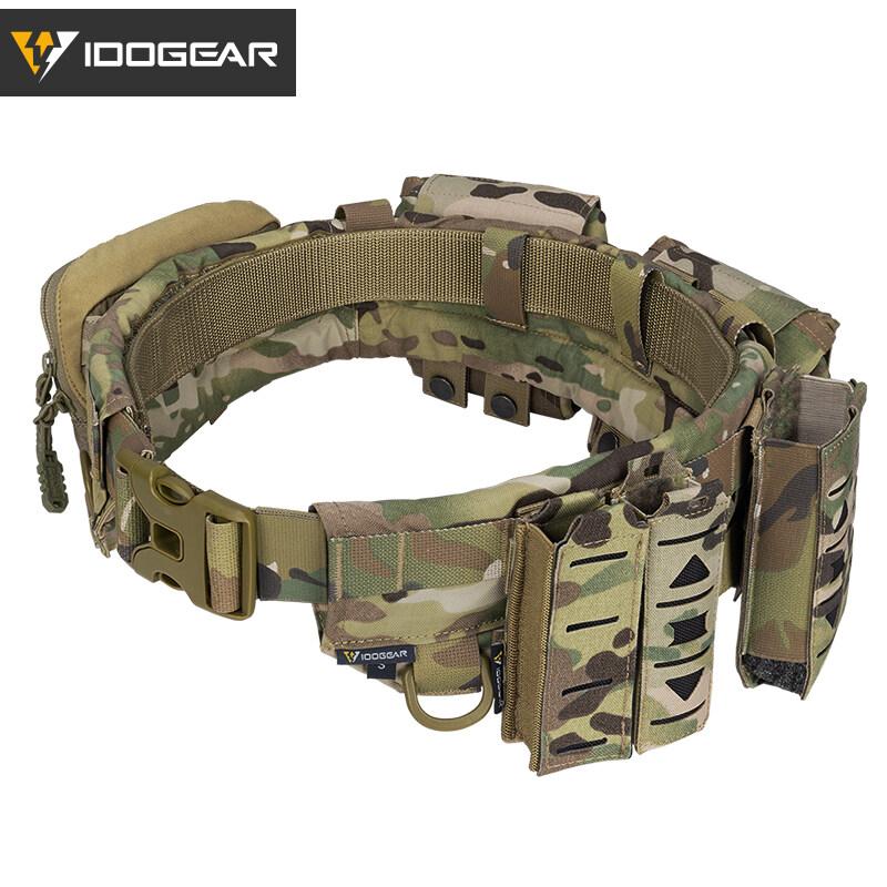 IDOGEAR MRB2.0 Tactical Belt Modular Riggers Quick Release MOLLE Low Profile Cummerbund Military Wargame Protective Belt 3424