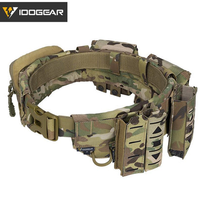 IDOGEAR MRB2.0 Tactical Belt Modular Riggers Quick Release MOLLE Low Profile Cummerbund Military Wargame Protective Belt 3424