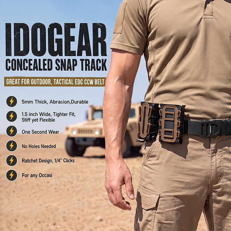 IDOGEAR Men EDC 1.5"Ratchet Belt Heavy Duty CCW Belts 3434