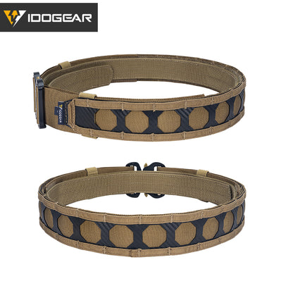 IDOGEAR Tactical Belt 2 Inch MOLLE Belt Quick Release Metal Buckle Gear Combat Belts 3429