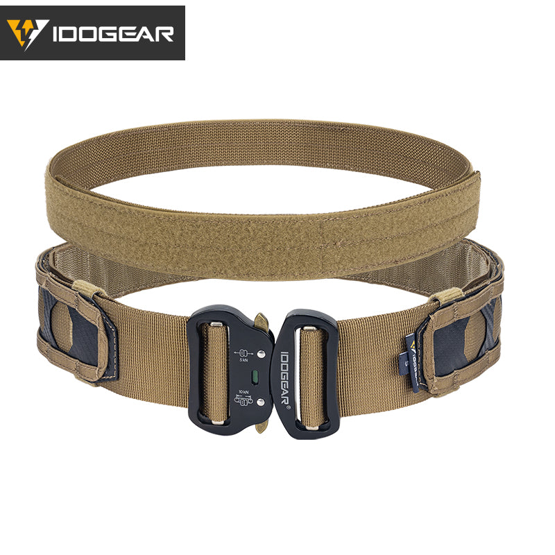 IDOGEAR Tactical Belt 2 Inch MOLLE Belt Quick Release Metal Buckle Gear Combat Belts 3429