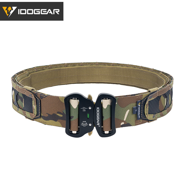 IDOGEAR Tactical Belt 2 Inch MOLLE Belt Quick Release Metal Buckle Gear Combat Belts 3429