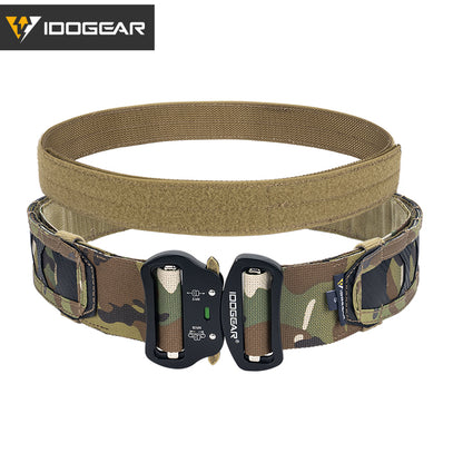 IDOGEAR Tactical Belt 2 Inch MOLLE Belt Quick Release Metal Buckle Gear Combat Belts 3429