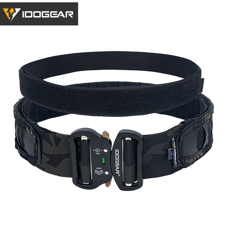 IDOGEAR Tactical Belt 2 Inch MOLLE Belt Quick Release Metal Buckle Gear Combat Belts 3429