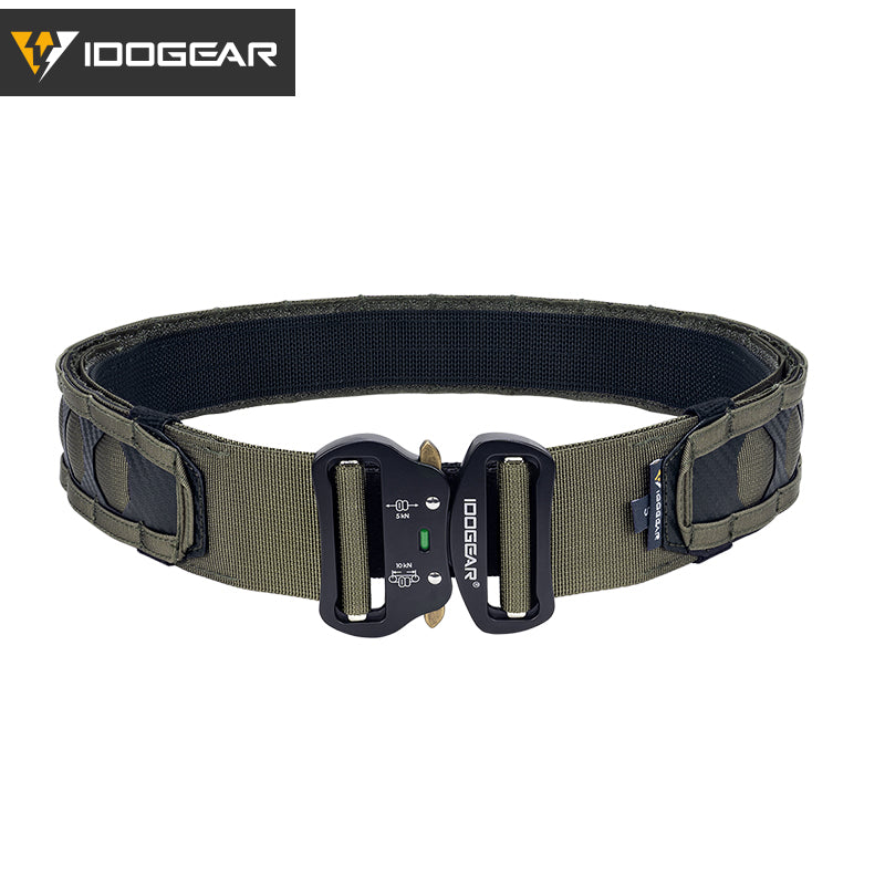 IDOGEAR Tactical Belt 2 Inch MOLLE Belt Quick Release Metal Buckle Gear Combat Belts 3429
