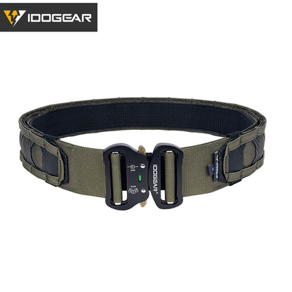 IDOGEAR Tactical Belt 2 Inch MOLLE Belt Quick Release Metal Buckle Gear Combat Belts 3429