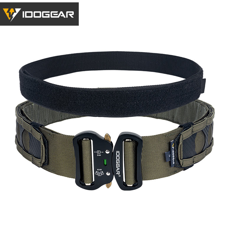 IDOGEAR Tactical Belt 2 Inch MOLLE Belt Quick Release Metal Buckle Gear Combat Belts 3429