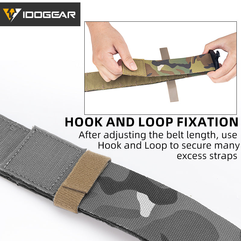 IDOGEAR Tactical Belt 2 Inch MOLLE Belt Quick Release Metal Buckle Gear Combat Belts 3429