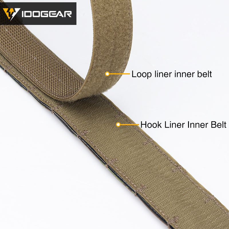 IDOGEAR Tactical Belt 2 Inch MOLLE Belt Quick Release Metal Buckle Gear Combat Belts 3429