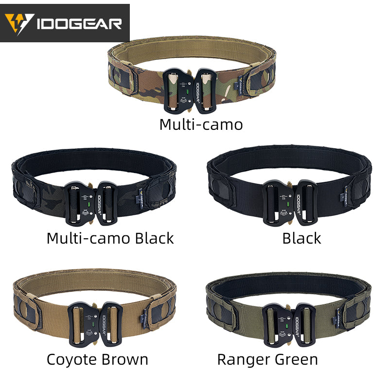 IDOGEAR Tactical Belt 2 Inch MOLLE Belt Quick Release Metal Buckle Gear Combat Belts 3429