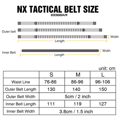 IDOGEAR Tactical Belt 2 Inch MOLLE Belt Quick Release Metal Buckle Gear Combat Belts 3429